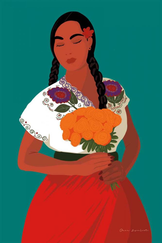 Mexican Woman II art print by Omar Escalante for $57.95 CAD