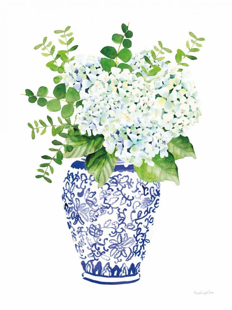 Chinoiserie Hydrangea I art print by Mercedes Lopez Charro for $57.95 CAD