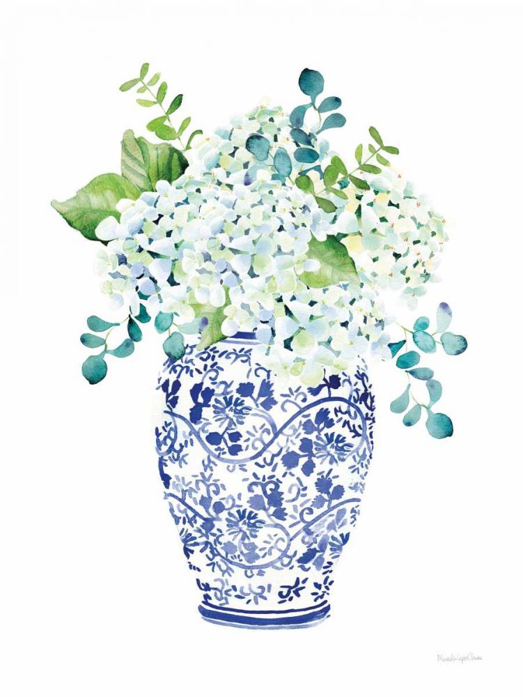 Chinoiserie Hydrangea II art print by Mercedes Lopez Charro for $57.95 CAD
