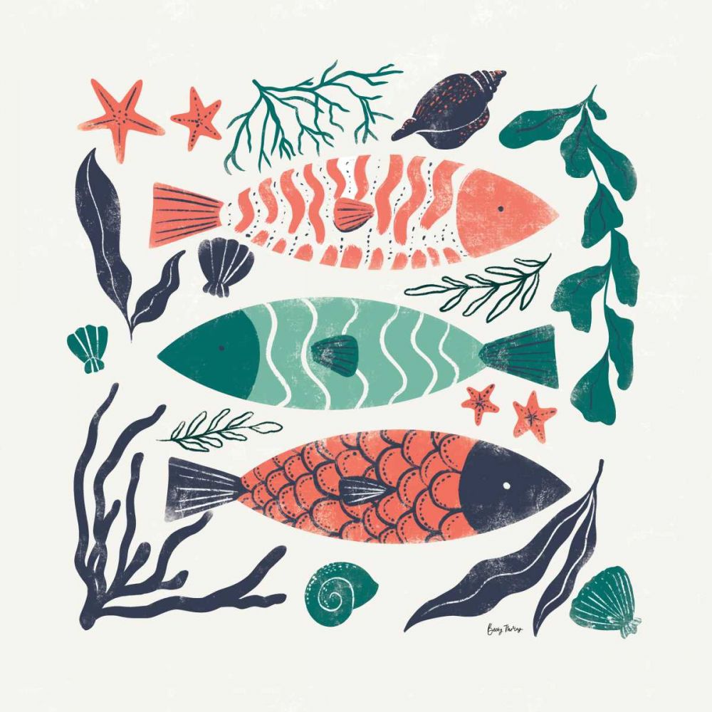 Coastal Reef I art print by Becky Thorns for $57.95 CAD