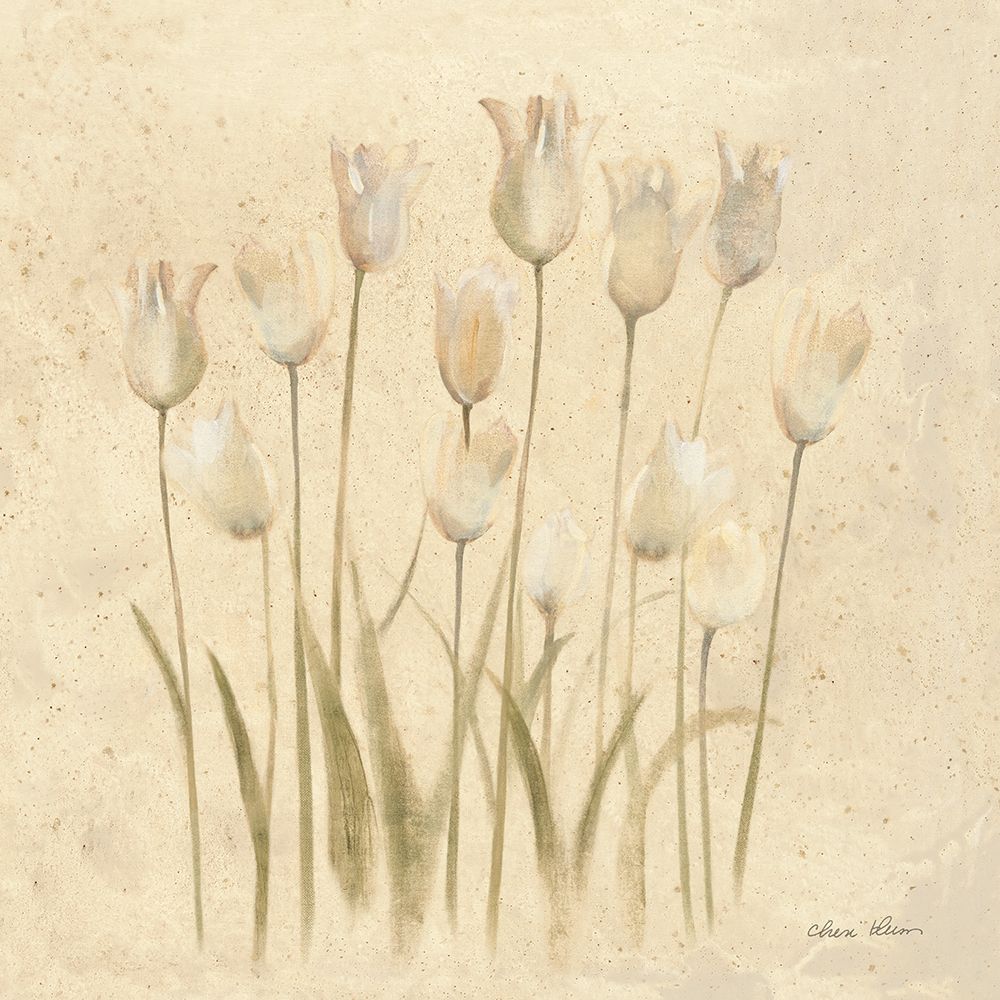 Stems of White Tulips art print by Cheri Blum for $57.95 CAD