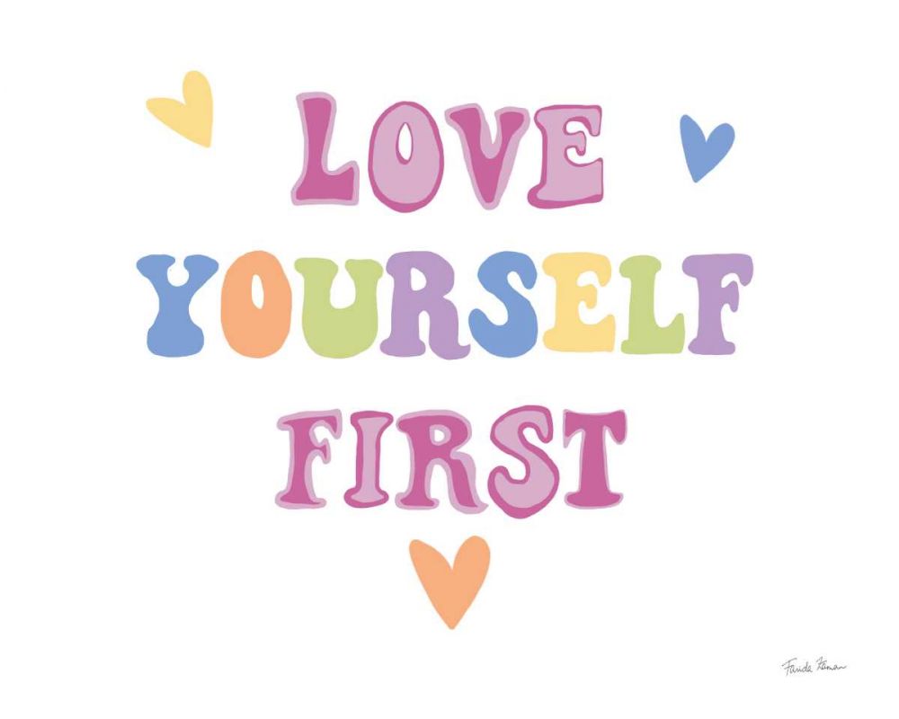 Love Yourself First Pastel art print by Farida Zaman for $57.95 CAD