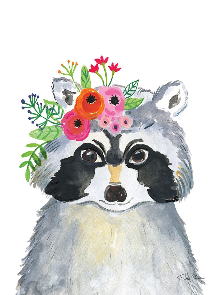 Sweet Raccoon art print by Farida Zaman for $57.95 CAD