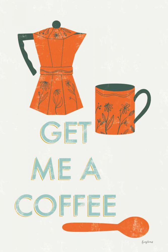 Retro Kitchen Coffee I art print by Becky Thorns for $57.95 CAD
