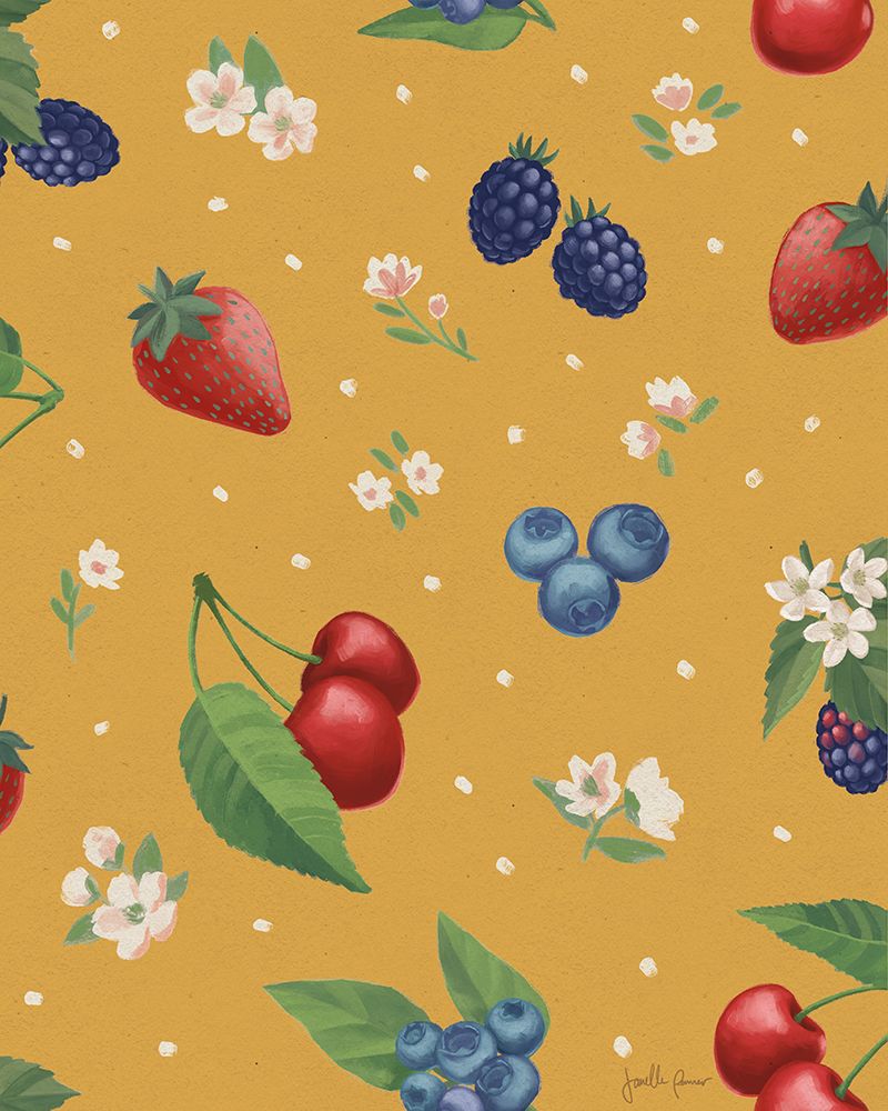 Berry Breeze Pattern IC art print by Janelle Penner for $57.95 CAD
