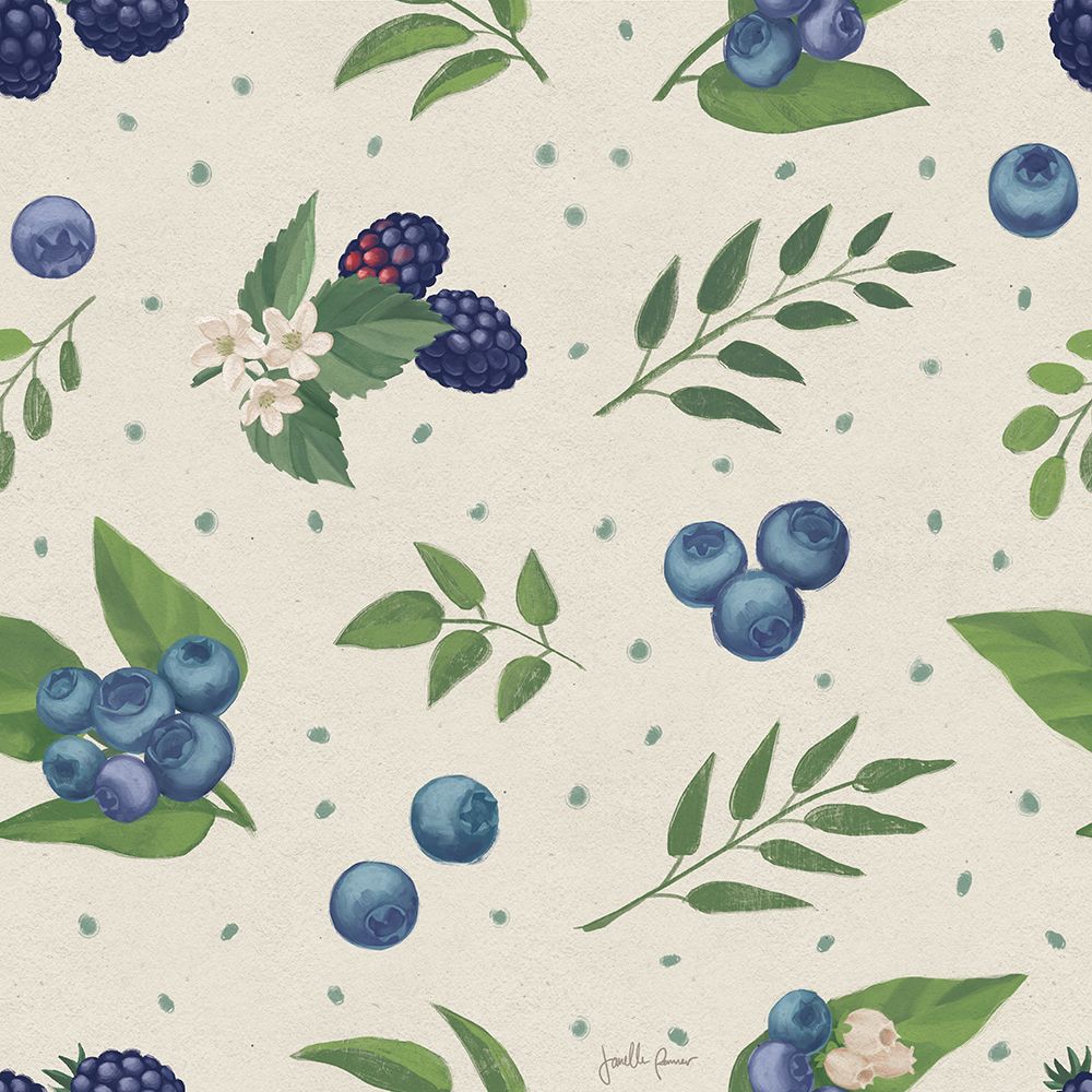 Berry Breeze Pattern II art print by Janelle Penner for $57.95 CAD