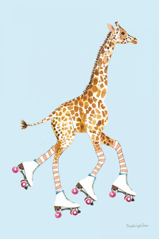 Giraffe Joy Ride II art print by Mercedes Lopez Charro for $57.95 CAD