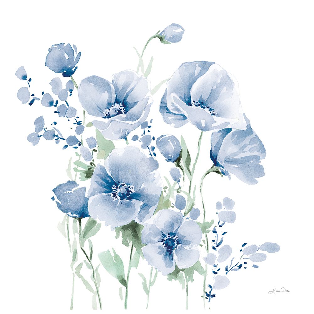 Secret Garden Bouquet II Blue Light art print by Katrina Pete for $57.95 CAD