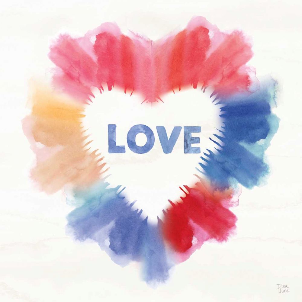 Rainbow Love I art print by Dina June for $57.95 CAD