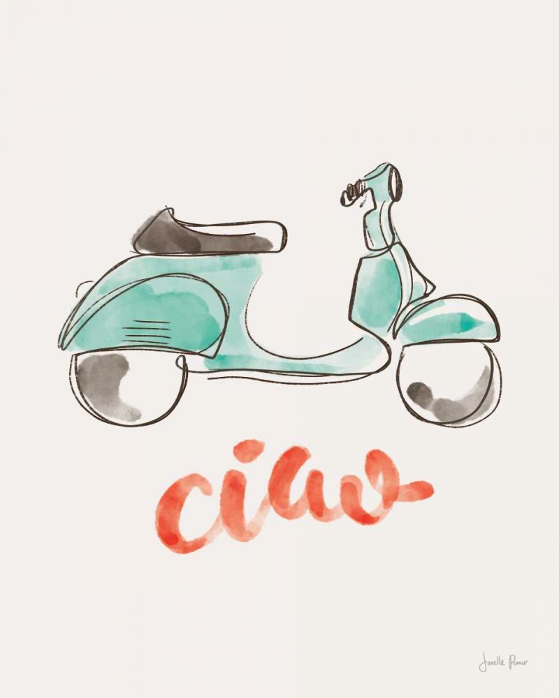 Ciao Vespa I art print by Janelle Penner for $57.95 CAD