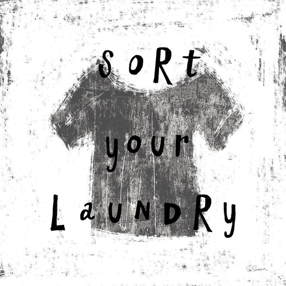 Laundry Rules III BW art print by Sue Schlabach for $57.95 CAD