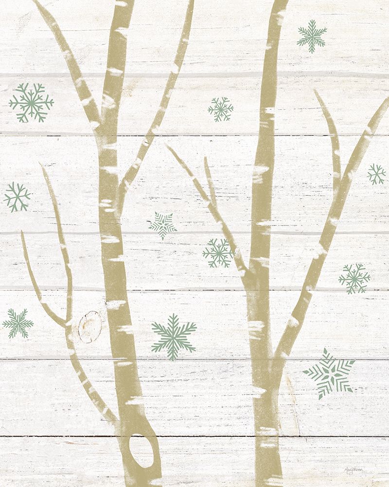 Snowy Birches IV Sage art print by Mary Urban for $57.95 CAD
