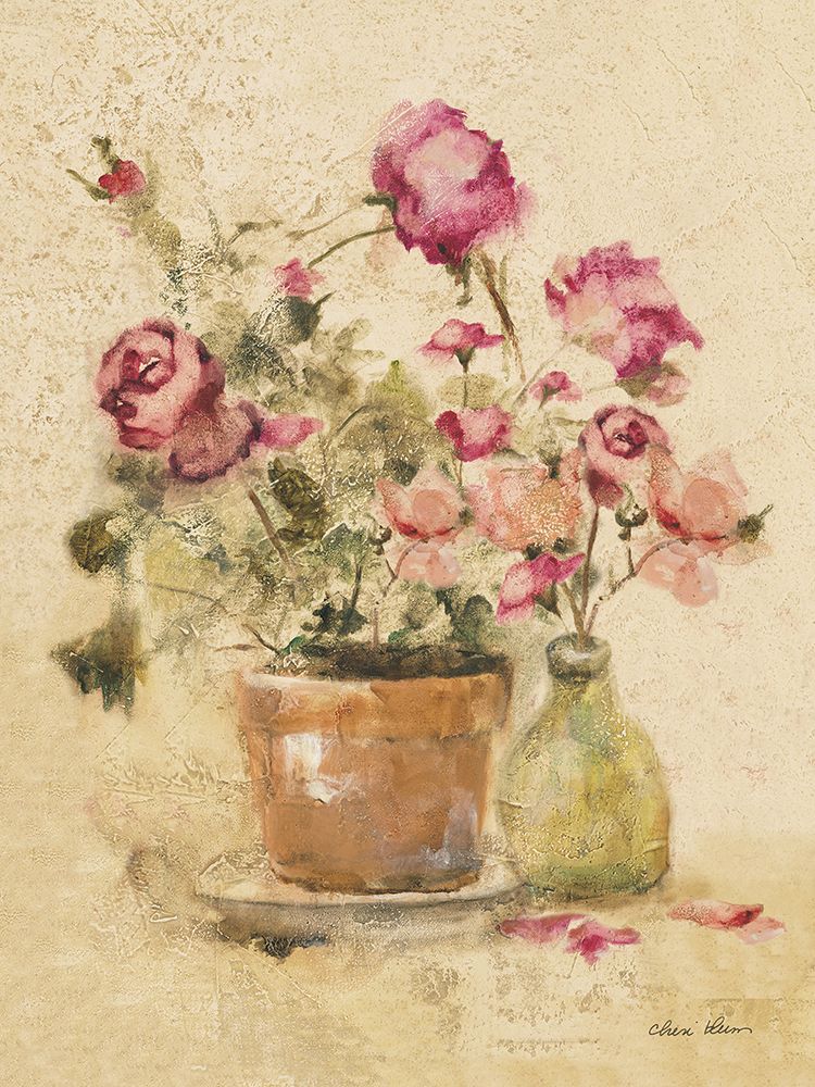 Potted Roses VI art print by Cheri Blum for $57.95 CAD