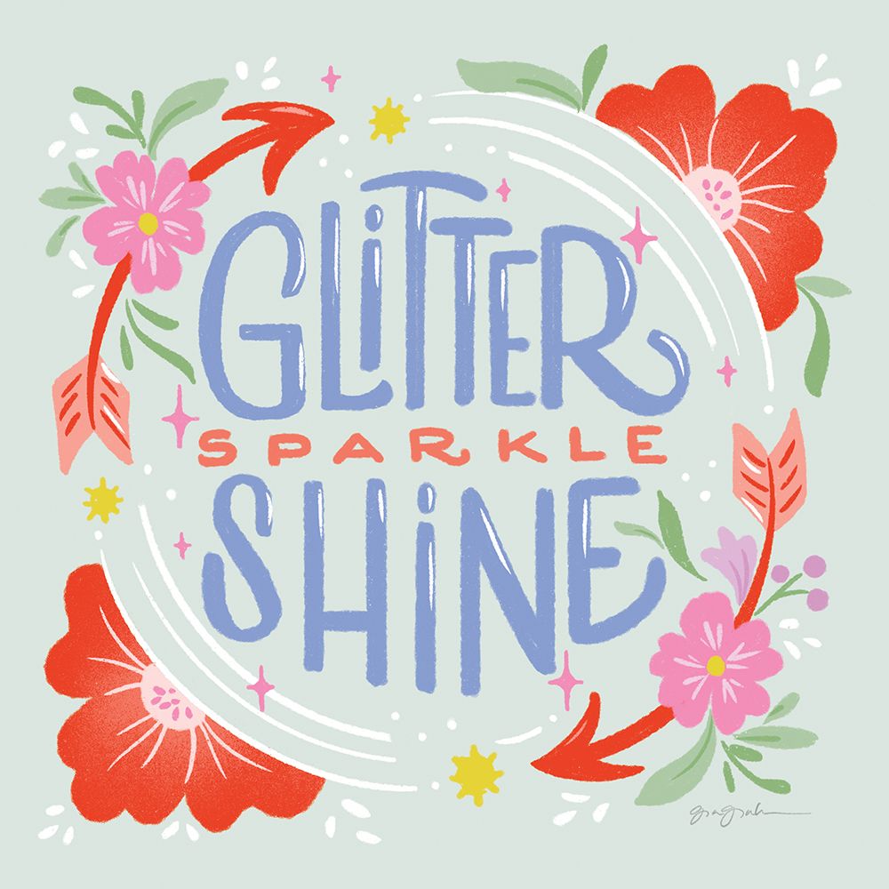 Glitter Sparkle Shine I Sq art print by Gia Graham for $57.95 CAD