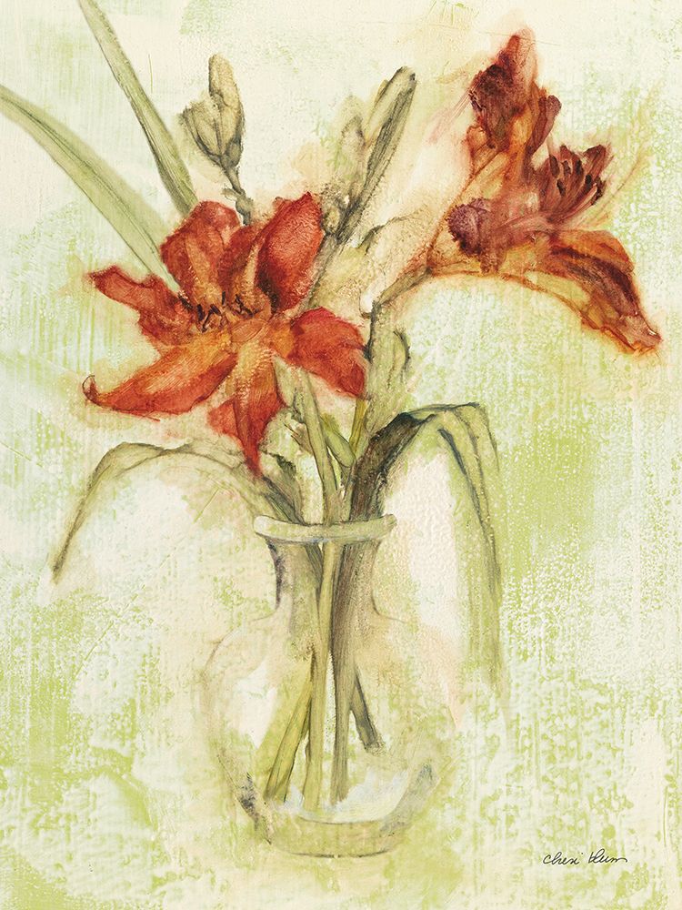 Vase of Day Lilies I art print by Cheri Blum for $57.95 CAD