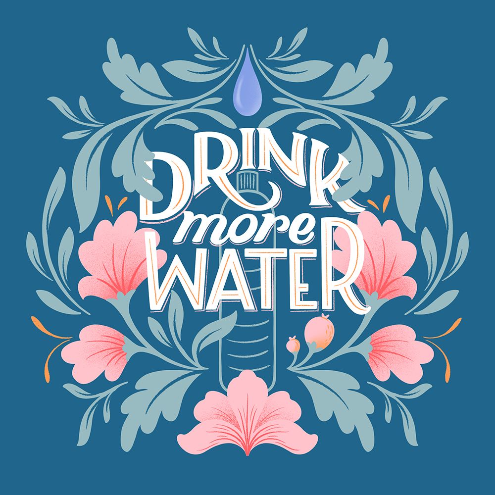 Drink More Water I art print by Gia Graham for $57.95 CAD
