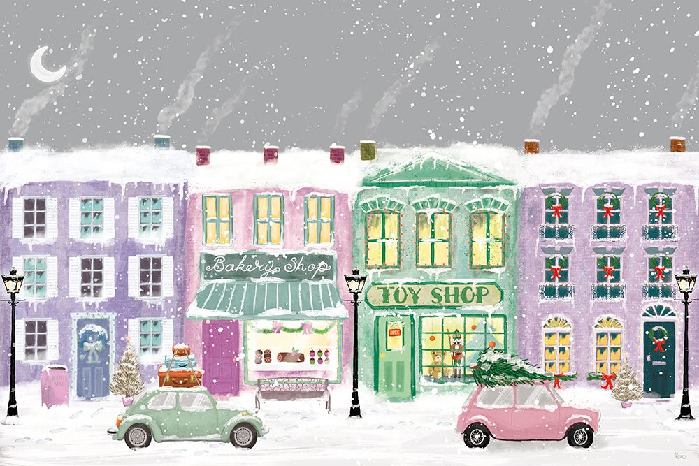 Hometown Holiday I Purple art print by Veronique Charron for $57.95 CAD