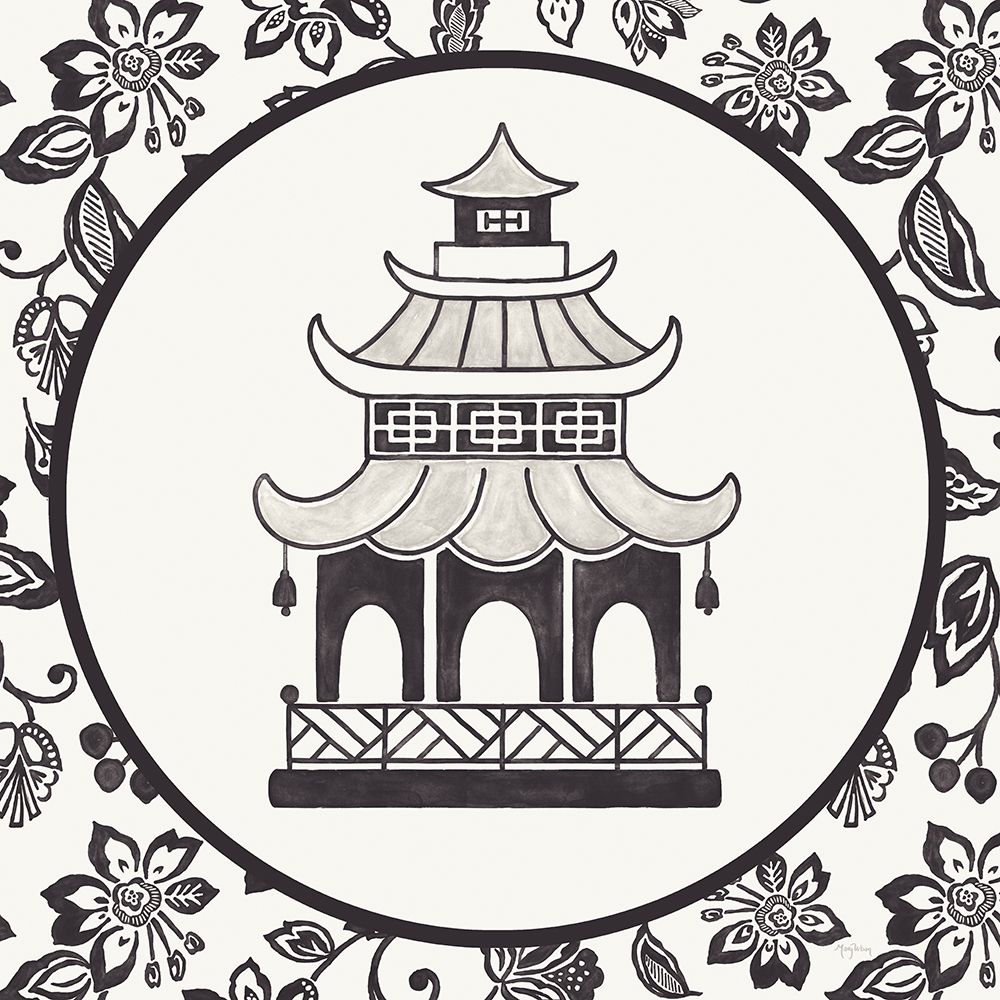 Everyday Chinoiserie VIII BW art print by Mary Urban for $57.95 CAD