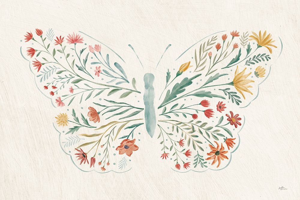 Wildflower Vibes Butterfly art print by Janelle Penner for $57.95 CAD