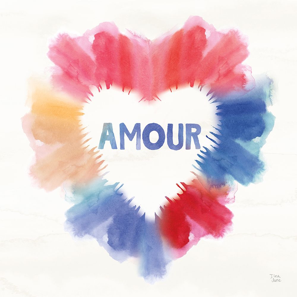 Rainbow Love II Amour art print by Dina June for $57.95 CAD