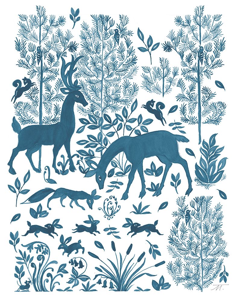 Forest Life Otomi art print by Miranda Thomas for $57.95 CAD