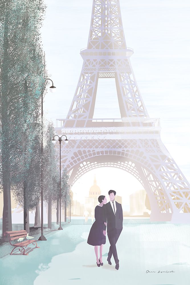 Paris Love II art print by Omar Escalante for $57.95 CAD