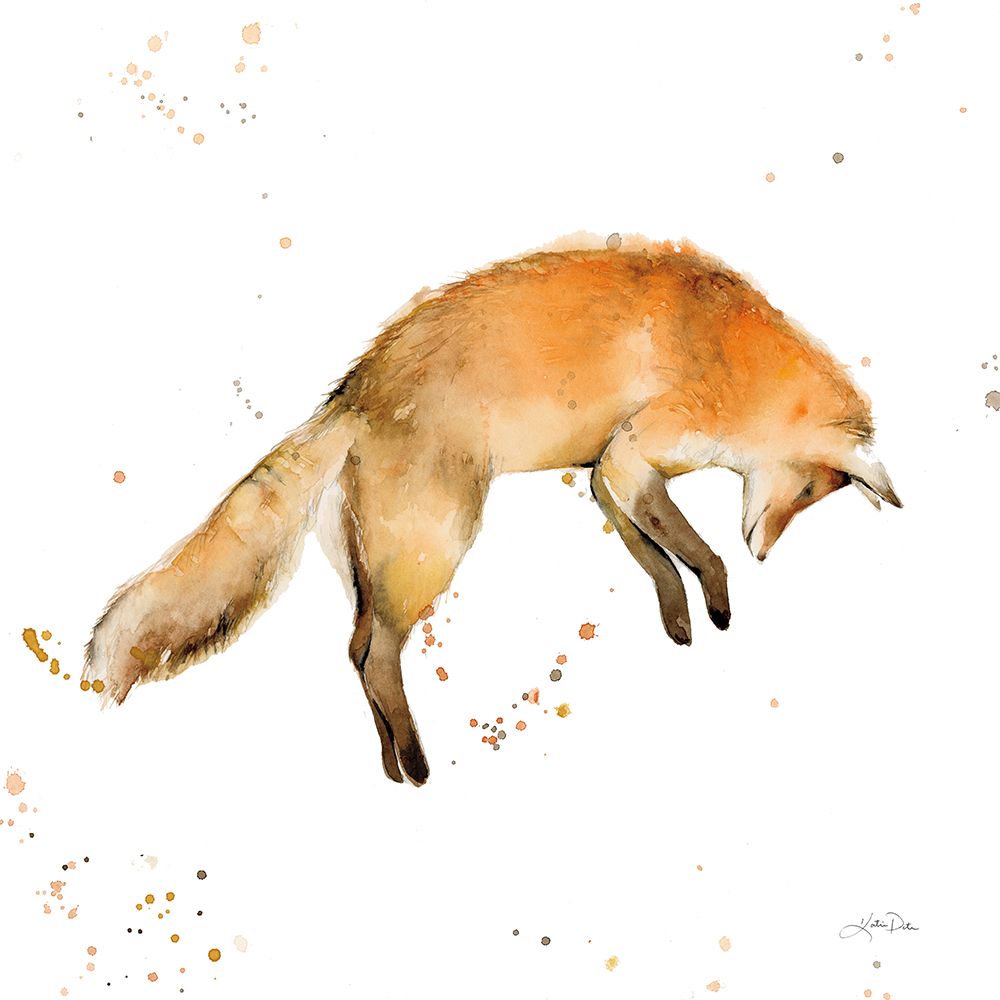 Jumping Fox art print by Katrina Pete for $57.95 CAD