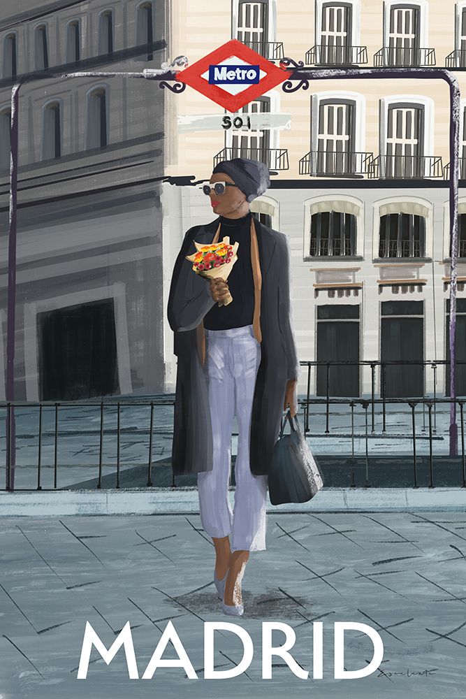 Girl in Madrid art print by Omar Escalante for $57.95 CAD