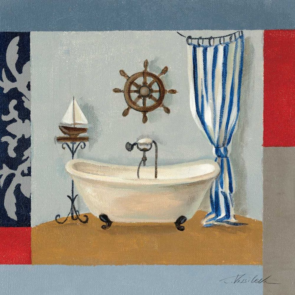 Nautical Bath II art print by Silvia Vassileva for $57.95 CAD