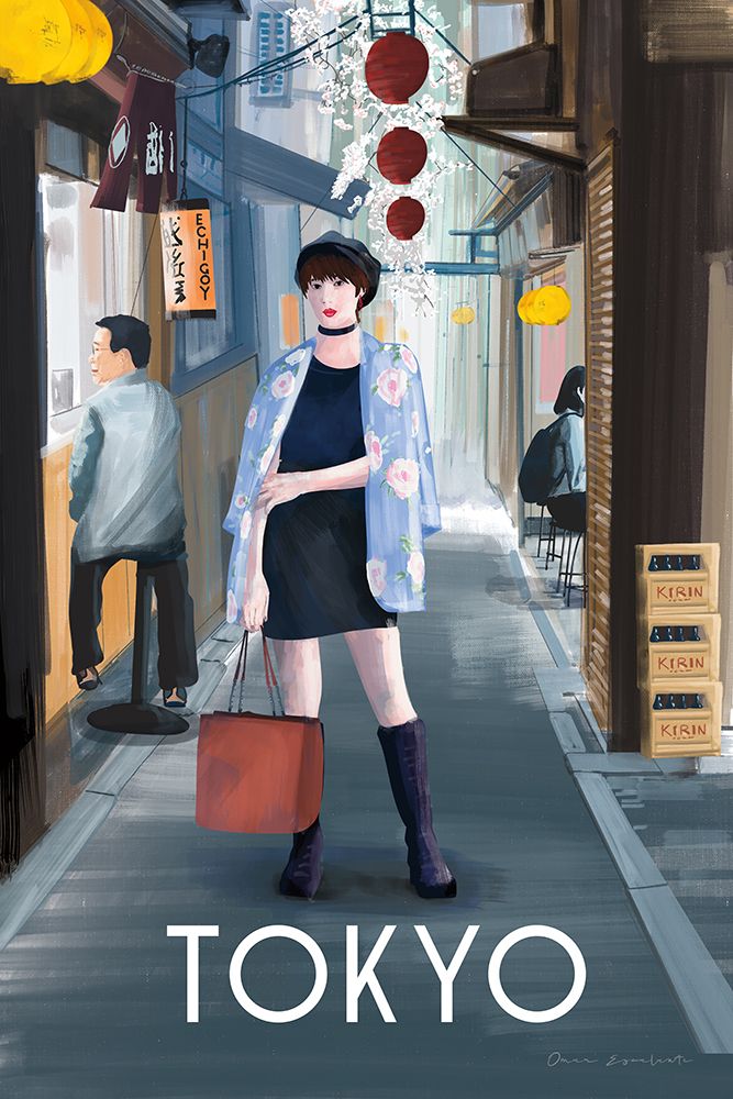 Girl in Tokyo II art print by Omar Escalante for $57.95 CAD