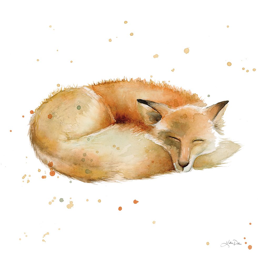 Sleeping Fox art print by Katrina Pete for $57.95 CAD