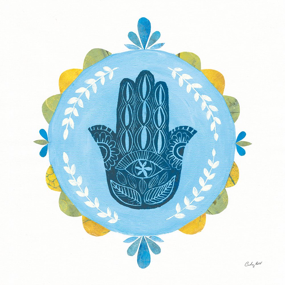 Hamsa Mandala I art print by Courtney Prahl for $57.95 CAD