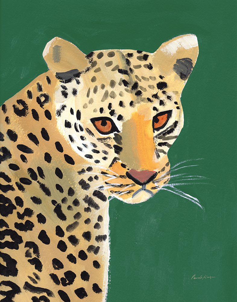 Colorful Cheetah on Emerald art print by Pamela Munger for $57.95 CAD