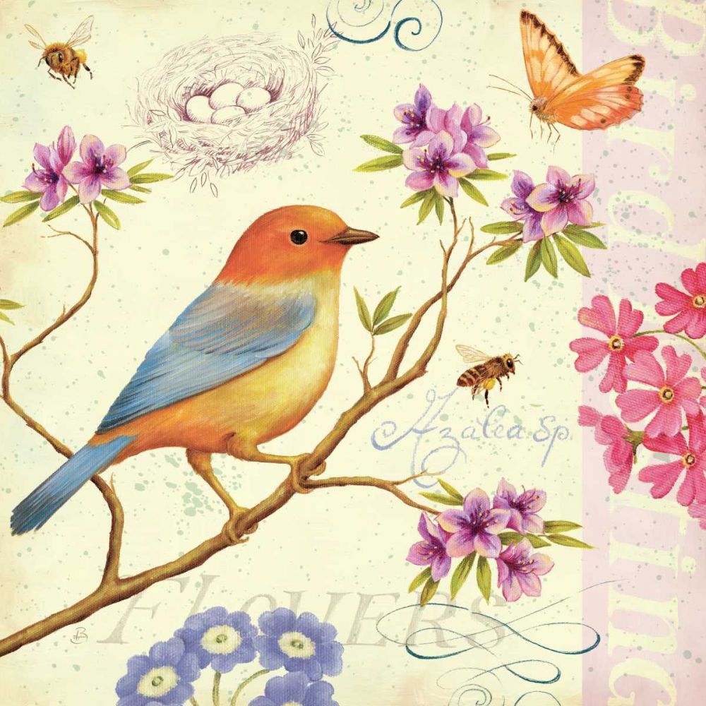Birds and Bees II art print by Daphne Brissonnet for $57.95 CAD