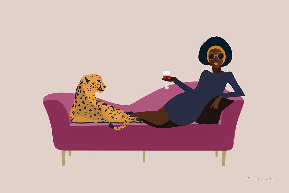 Wild Lounge I Pink Couch art print by Omar Escalante for $57.95 CAD