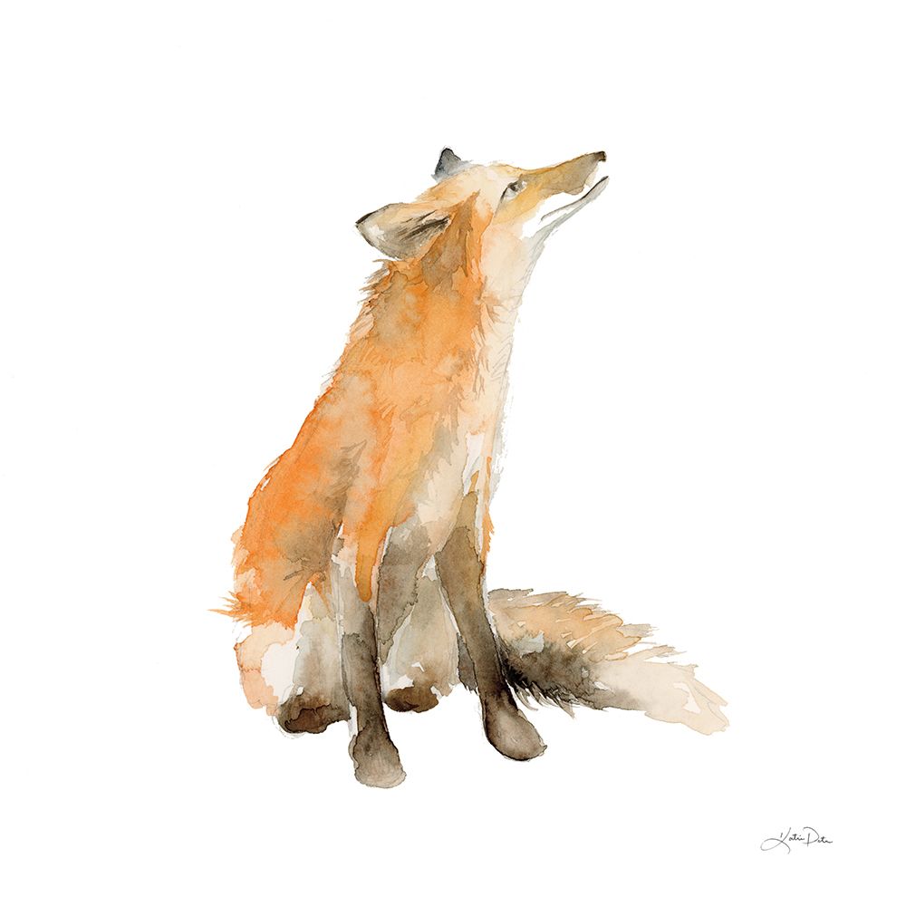Dreaming Fox on White art print by Katrina Pete for $57.95 CAD
