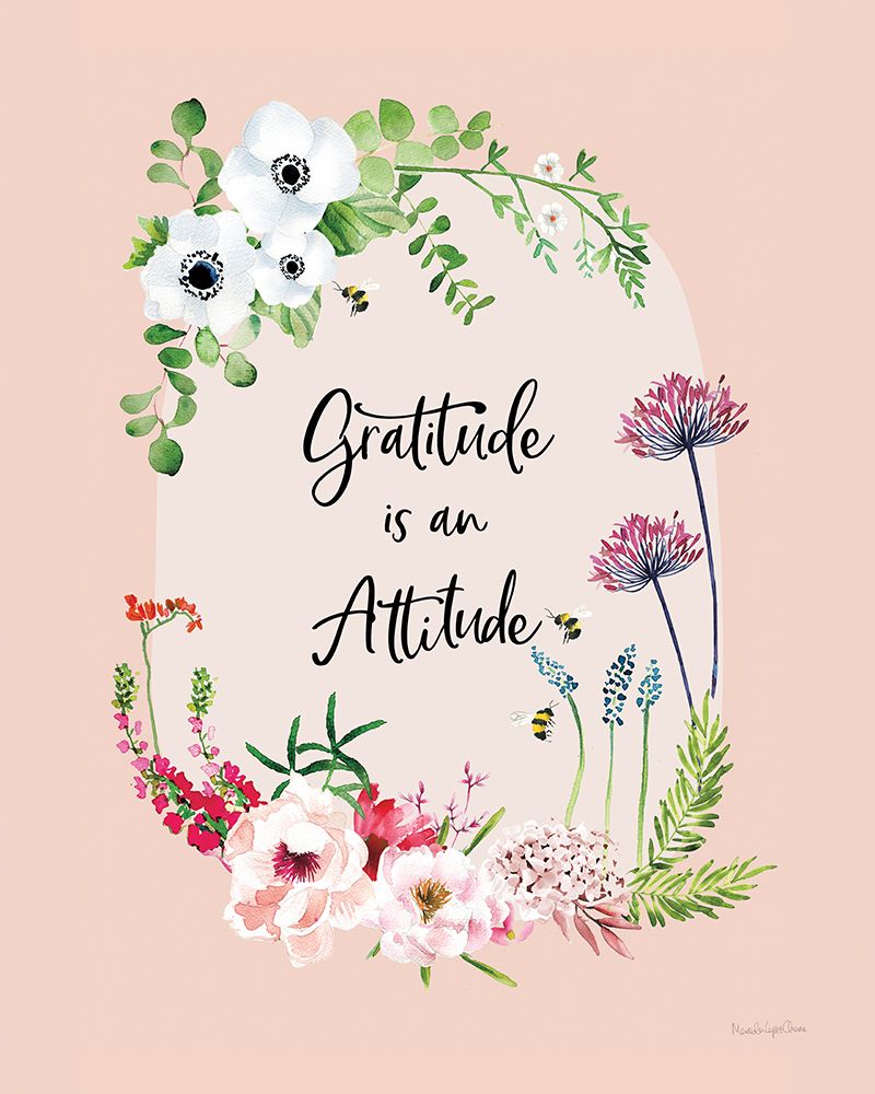 Gratitude Flowers II art print by Mercedes Lopez Charro for $57.95 CAD