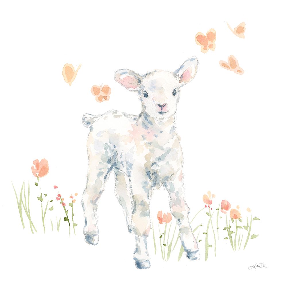 Spring Lambs I art print by Katrina Pete for $57.95 CAD