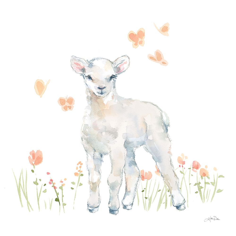 Spring Lambs II art print by Katrina Pete for $57.95 CAD