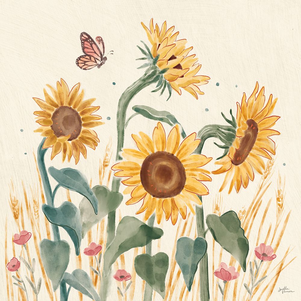 Sunflower Season II Bright art print by Janelle Penner for $57.95 CAD