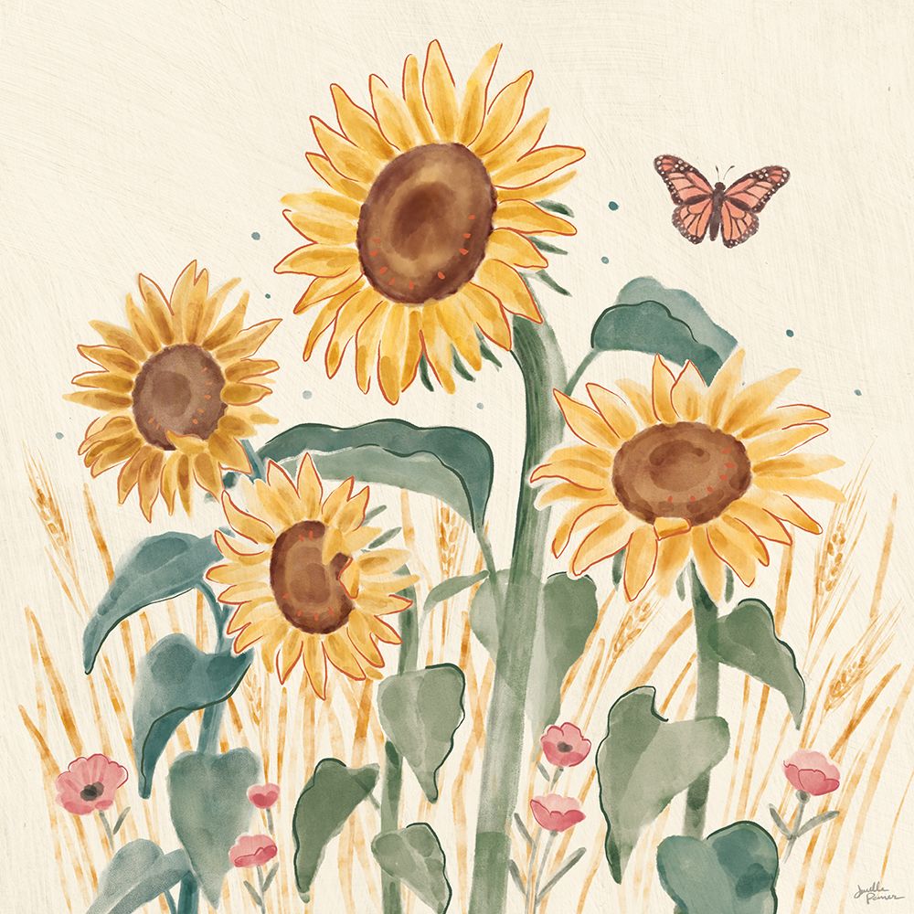 Sunflower Season III Bright art print by Janelle Penner for $57.95 CAD