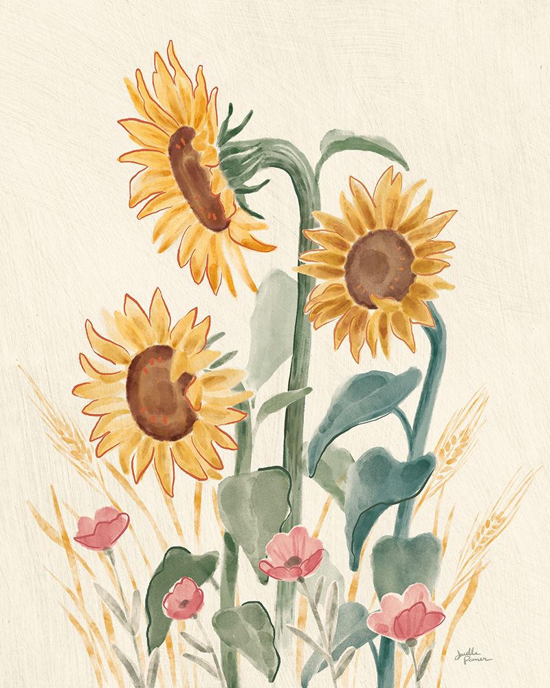 Sunflower Season IX Bright art print by Janelle Penner for $57.95 CAD