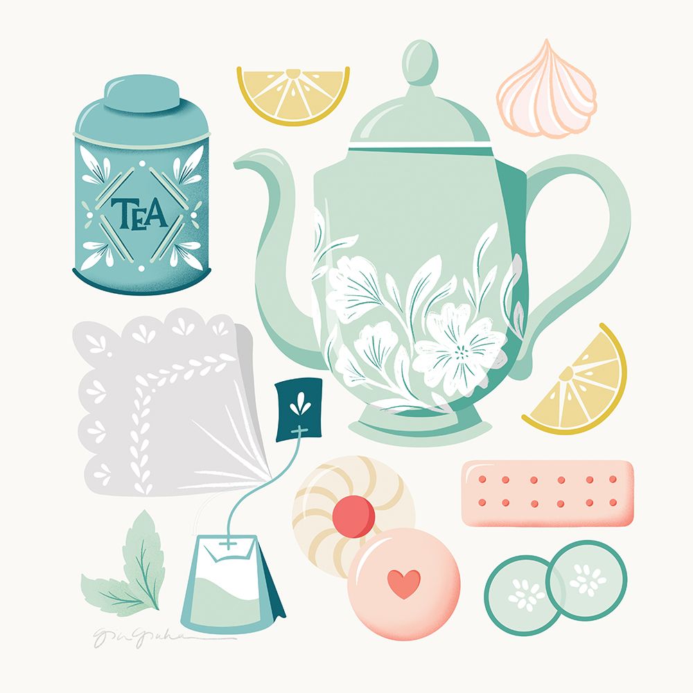 Tea Time IV art print by Gia Graham for $57.95 CAD