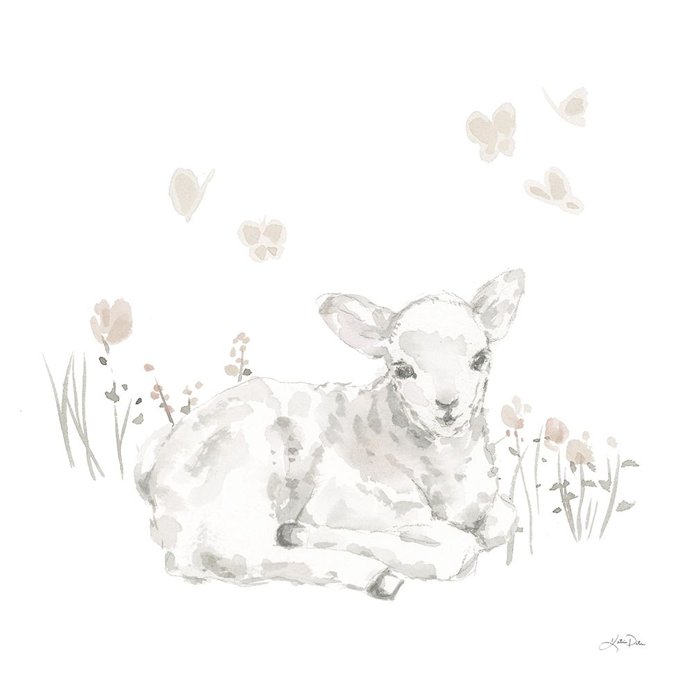 Spring Lambs III Neutral art print by Katrina Pete for $57.95 CAD
