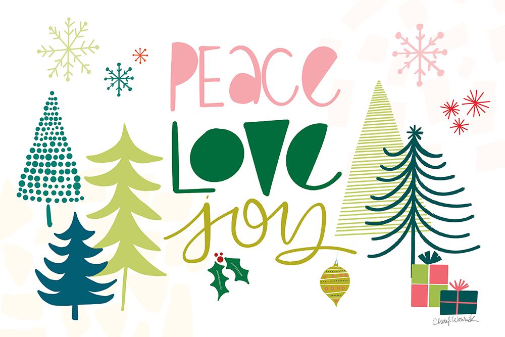 Peace Love Joy I art print by Cheryl Warrick for $57.95 CAD