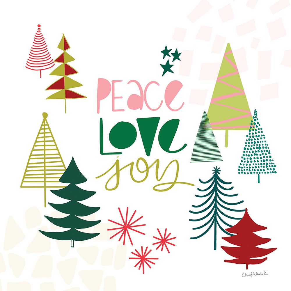 Peace Love Joy II art print by Cheryl Warrick for $57.95 CAD