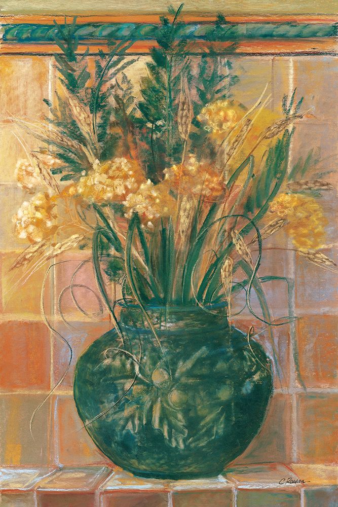 Grasses in Green Vase art print by Carol Rowan for $57.95 CAD