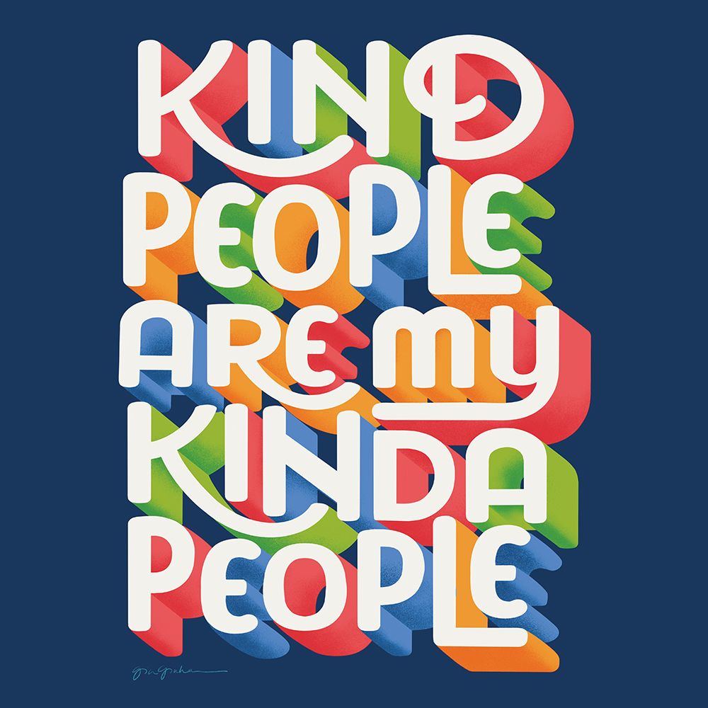 Kind People I Bright Sq art print by Gia Graham for $57.95 CAD