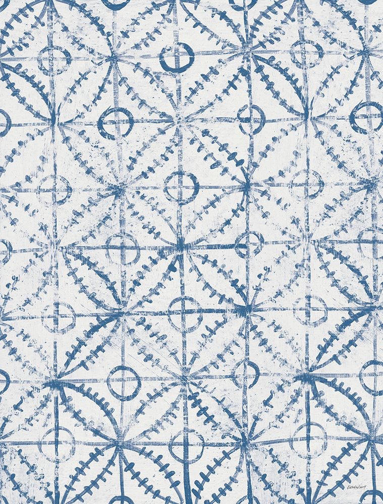 Maki Tile Panel I Crop I Blue art print by Kathrine Lovell for $57.95 CAD