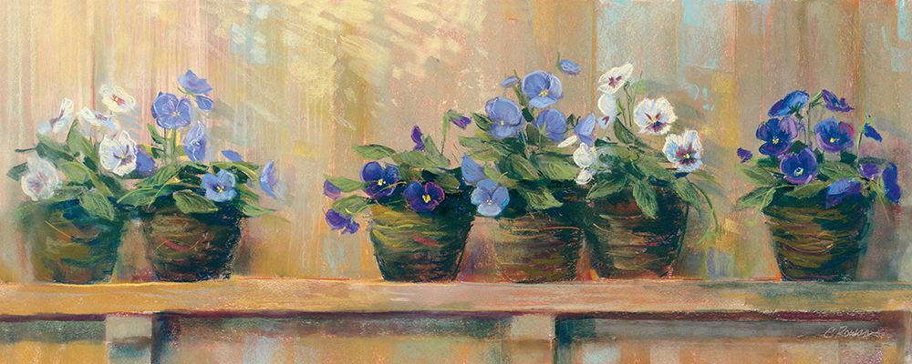Violets in Pots art print by Carol Rowan for $57.95 CAD